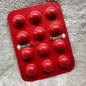 Multi-Use Sphere Baking Pan By Nordic Ware Red Donut Hole, Cake Pop, Chocolate